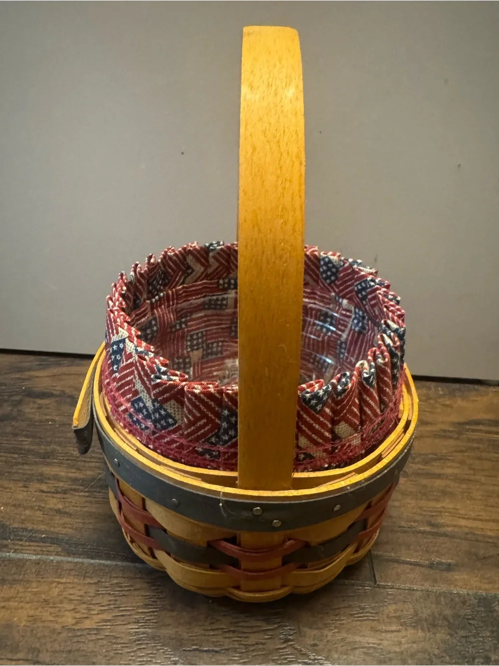 Longaberger Red, White and Blue 1997 Inaugural Woven Basket